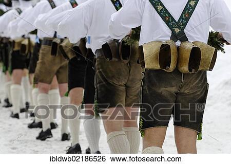 Men with bells, traditional carnival costumes, carnival parade, Maschkera, Mittenwald, Werdenfelser Land, Upper Bavaria, Germany, Europe View Large Photo Image Stock Photograph - Men with bells, traditional carnival costumes, carnival parade, Maschkera, Mittenwald, Werdenfelser Land, Upper Bavaria, Germany, Europe. Fotosearch