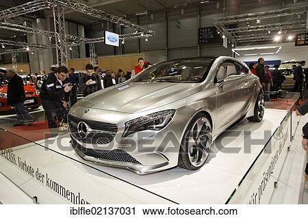 Stock Image - Mercedes Benz concept car, design concept of the A class on display at the Vienna Auto Show 2012, car show, Vienna, Austria, Europe. Fotosearch