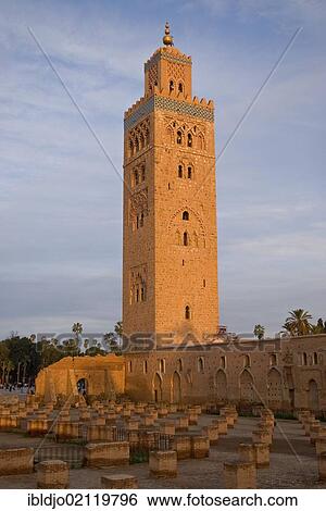 Minaret of the Koutoubia Mosque, the largest mosque in Marrakech, Marrakech-Tensift-Al Haouz, Morocco, Africa View Large Photo Image Stock Photograph - Minaret of the Koutoubia Mosque, the largest mosque in Marrakech, Marrakech-Tensift-Al Haouz, Morocco, Africa. Fotosearch