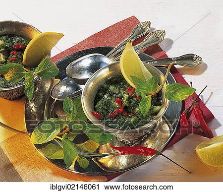 Mint chutney, India, Asia View Large Photo Image Stock Image - Mint chutney, India, Asia. Fotosearch