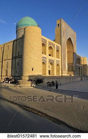 Mir-i, Miri Arab madrassah, Bukhara, Buchara, Silk Road, Unesco World Heritage Site, Uzbekistan, Central Asia, Asia View Large Photo Image Stock Image - Mir-i, Miri Arab madrassah, Bukhara, Buchara, Silk Road, Unesco World Heritage Site, Uzbekistan, Central Asia, Asia. Fotosearch