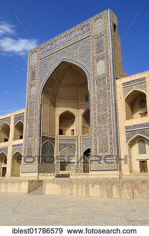 Mir-i, Miri Arab madrassah, Bukhara, Buchara, Silk Road, Unesco World Heritage Site, Uzbekistan, Central Asia, Asia View Large Photo Image Stock Photo - Mir-i, Miri Arab madrassah, Bukhara, Buchara, Silk Road, Unesco World Heritage Site, Uzbekistan, Central Asia, Asia. Fotosearch