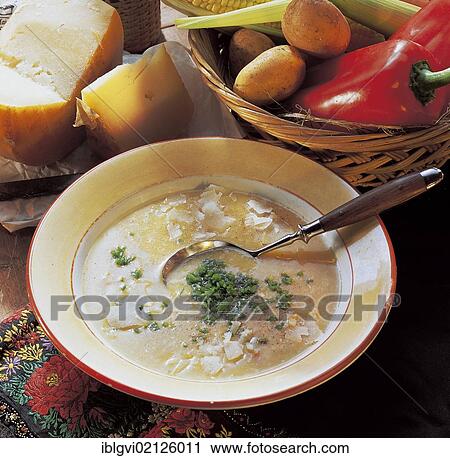 Moldavian potato and cheese soup with onions, carrots and sheep's milk cheese, Moldova, Europe View Large Photo Image Stock Image - Moldavian potato and cheese soup with onions, carrots and sheep's milk cheese, Moldova, Europe. Fotosearch