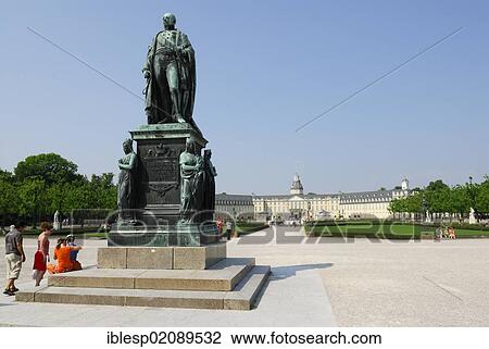 Monument, Karl Friedrich, Grand Duke of Baden, Karlsruhe Palace, Baden State Museum since 1921, Karlsruhe, Baden-Wuerttemberg, Germany, Europe View Large Photo Image Stock Image - Monument, Karl Friedrich, Grand Duke of Baden, Karlsruhe Palace, Baden State Museum since 1921, Karlsruhe, Baden-Wuerttemberg, Germany, Europe. Fotosearch
