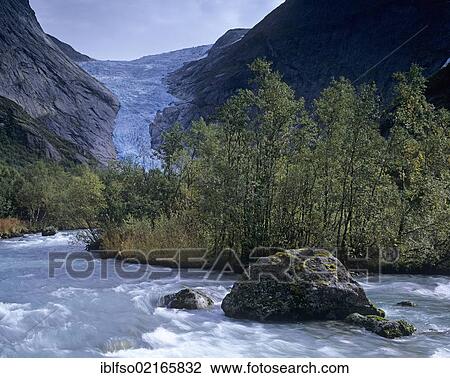 Mountain river at Brigsdalsbreen, Briksdalsbreen, one of the glacier arms of Jostedalsbreen, Jostedal Glacier, Sogn og Fjordane, Norway, Scandinavia, Europe View Large Photo Image Stock Image - Mountain river at Brigsdalsbreen, Briksdalsbreen, one of the glacier arms of Jostedalsbreen, Jostedal Glacier, Sogn og Fjordane, Norway, Scandinavia, Europe. Fotosearch