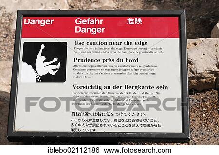 Multi-langual danger sign, Grand Canyon, Arizona, USA, North America View Large Photo Image Stock Photograph - Multi-langual danger sign, Grand Canyon, Arizona, USA, North America. Fotosearch