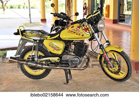 Picture - MZ Racing 250, motorcycle for hire, 4-star Brisas Trinidad Del Mar Hotel, Trinidad, Cuba, Greater Antilles, Caribbean, Central America, America, North America. Fotosearch