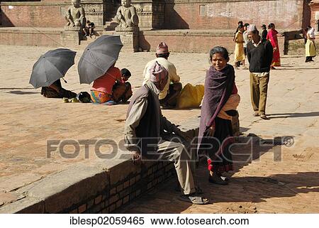 Nepalese people on the Taumadhi square, Bhaktapur, Kathmandu Valley, Nepal, Asia View Large Photo Image Stock Photography - Nepalese people on the Taumadhi square, Bhaktapur, Kathmandu Valley, Nepal, Asia. Fotosearch