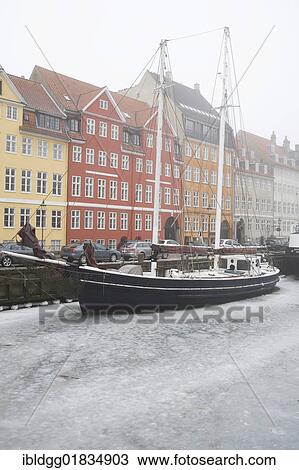 Nyhavn in winter, port of Copenhagen, Denmark, Europe View Large Photo Image Stock Image - Nyhavn in winter, port of Copenhagen, Denmark, Europe. Fotosearch