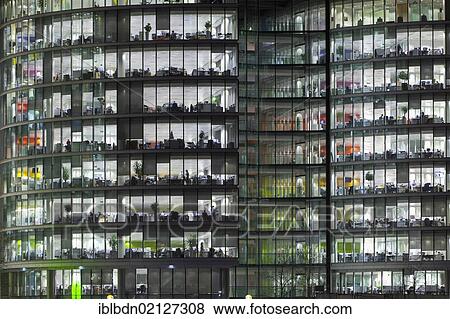 Stock Photo - Office building at More London development at dusk, London, England, United Kingdom, Europe. Fotosearch