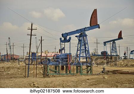 Oil field in Baku on the Abseron Peninsula on the Caspian Sea, Baku, Azerbaijan, Caucasus, Middle East, Asia View Large Photo Image Stock Photo - Oil field in Baku on the Abseron Peninsula on the Caspian Sea, Baku, Azerbaijan, Caucasus, Middle East, Asia. Fotosearch
