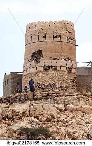 Old defence tower in Ash Shab, Sultanate of Oman, Middle East View Large Photo Image Stock Photography - Old defence tower in Ash Shab, Sultanate of Oman, Middle East. Fotosearch
