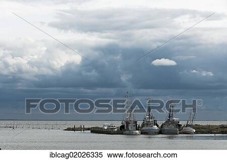 Stock Photography - Old fishing boats ready for scrapping, Hvide Sande, Jutland, Denmark, Europe. Fotosearch