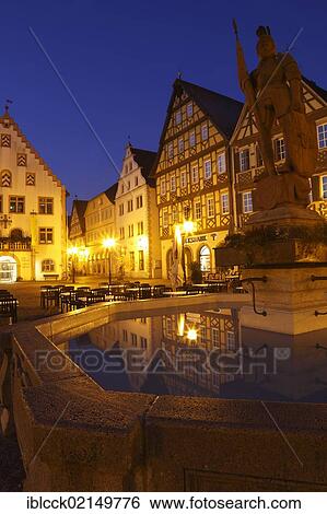 Old Town Hall and Milchlingsbrunnen Fountain, Marktplatz square, Bad Mergentheim, Tauber, Hohenlohe, Baden-Wuerttemberg, Germany, Europe, PublicGround, Europe View Large Photo Image Stock Photograph - Old Town Hall and Milchlingsbrunnen Fountain, Marktplatz square, Bad Mergentheim, Tauber, Hohenlohe, Baden-Wuerttemberg, Germany, Europe, PublicGround, Europe. Fotosearch