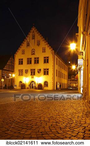 Old Town Hall, Hans-Heinrich Ehrler-Platz square, Bad Mergentheim, Tauber Valley, Hohenlohe, Baden-Wuerttemberg, Germany, Europe View Large Photo Image Stock Image - Old Town Hall, Hans-Heinrich Ehrler-Platz square, Bad Mergentheim, Tauber Valley, Hohenlohe, Baden-Wuerttemberg, Germany, Europe. Fotosearch