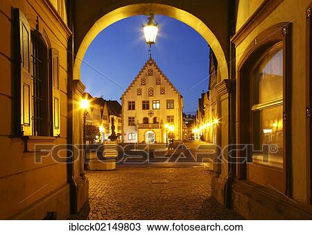 Old Town Hall on Marktplatz square, Bad Mergentheim, Tauber, Hohenlohe, bathen-Wuerttemberg, Germany, Europe View Large Photo Image Stock Image - Old Town Hall on Marktplatz square, Bad Mergentheim, Tauber, Hohenlohe, bathen-Wuerttemberg, Germany, Europe. Fotosearch