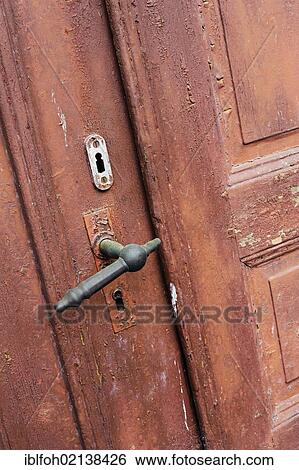 Old weathered wooden front door with peeling paint, Briedern, Rhineland-Palatinate, Germany, Europe, PublicGround, Europe View Large Photo Image Stock Photograph - Old weathered wooden front door with peeling paint, Briedern, Rhineland-Palatinate, Germany, Europe, PublicGround, Europe. Fotosearch
