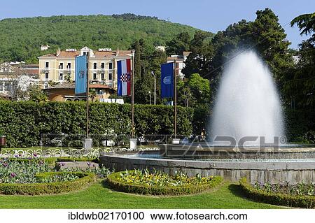 Opatija Hotel seen from Opatija park, Opatija, Istria, Croatia, Europe View Large Photo Image Stock Image - Opatija Hotel seen from Opatija park, Opatija, Istria, Croatia, Europe. Fotosearch