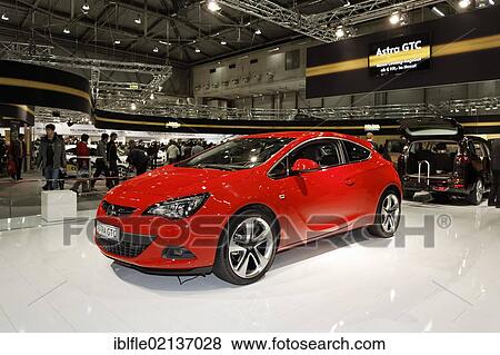 Stock Photo - Opel Astra GTC on display at the Vienna Auto Show 2012, car show, Vienna, Austria, Europe. Fotosearch