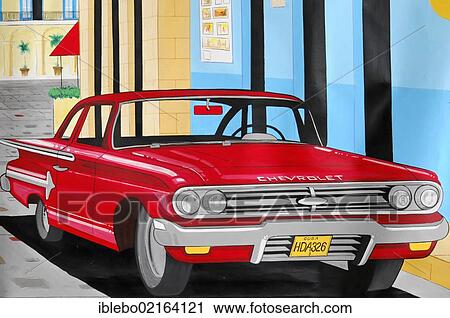 Paining of a vintage or classic car, souvenirs, Caya Coco, north coast, Cuba, Greater Antilles, Caribbean, Central America, America, North America View Large Photo Image Stock Image - Paining of a vintage or classic car, souvenirs, Caya Coco, north coast, Cuba, Greater Antilles, Caribbean, Central America, America, North America. Fotosearch