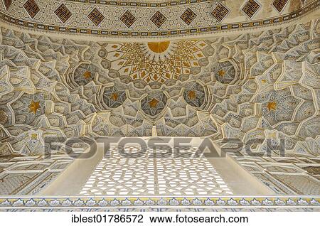Painted ceiling at Bibi Khanum, Bibi Xanom mosque, Samarkand, Unesco World Heritage Site, Silk Road, Uzbekistan, Central Asia, Asia View Large Photo Image Stock Image - Painted ceiling at Bibi Khanum, Bibi Xanom mosque, Samarkand, Unesco World Heritage Site, Silk Road, Uzbekistan, Central Asia, Asia. Fotosearch