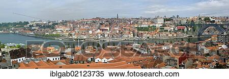 Panorama over the Douro river and the historic center of Porto, Unesco World Heritage Site, Portugal, Europe View Large Photo Image Stock Photography - Panorama over the Douro river and the historic center of Porto, Unesco World Heritage Site, Portugal, Europe. Fotosearch