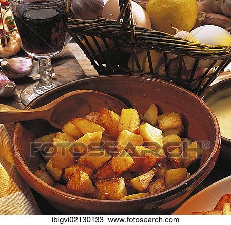 Patatas bravas, crispy fried potatoes served with a garlic mayonnaise, Spain, Europe View Large Photo Image Stock Image - Patatas bravas, crispy fried potatoes served with a garlic mayonnaise, Spain, Europe. Fotosearch