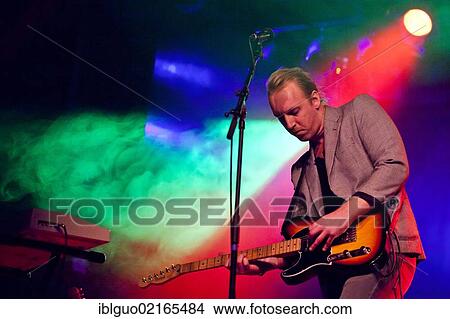 Picture - Patrik Marcus of the Swedish band "You Say France and I Whistle" playing live at the Schueuer, Lucerne, Switzerland, Europe. Fotosearch