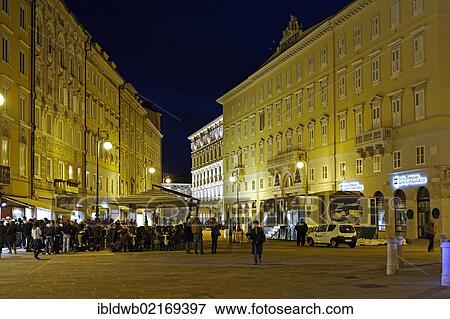 Stock Photo - Piazza della Borsa, Trieste, Italy, Europe. Fotosearch