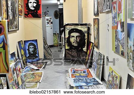 Picture sale, poster, oil paintings, pictures of Ernesto "Ché" Guevara, and others, gallery, town centre of Havana, Centro Habana, Cuba, Greater Antilles, Caribbean, Central America, America, North America View Large Photo Image Stock Image - Picture sale, poster, oil paintings, pictures of Ernesto "Ché" Guevara, and others, gallery, town centre of Havana, Centro Habana, Cuba, Greater Antilles, Caribbean, Central America, America, North America. Fotosearch