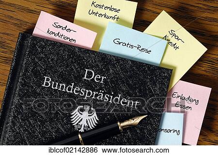 Pocket calendar of the German Federal President with post-it notes, symbolic image for the credit affair View Large Photo Image Stock Photograph - Pocket calendar of the German Federal President with post-it notes, symbolic image for the credit affair. Fotosearch