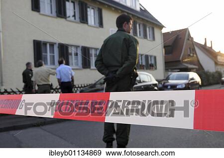 Police cordon in front of apartment building, family drama, 4 dead persons, in Eislingen, district of Goeppingen, Baden-Wuerttemberg, Germany, Europe View Large Photo Image Stock Photo - Police cordon in front of apartment building, family drama, 4 dead persons, in Eislingen, district of Goeppingen, Baden-Wuerttemberg, Germany, Europe. Fotosearch