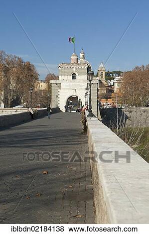 Stock Photo - Ponte Milvio, Milvian or Mulvian Bridge, Rome, Italy, Europe. Fotosearch