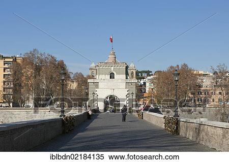 Stock Photography - Ponte Milvio, Milvian or Mulvian Bridge, Rome, Italy, Europe. Fotosearch