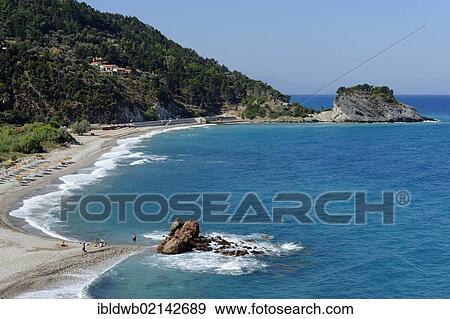 Potami beach at Karlovasi, Samos island, southern Sporades, Aegean sea, Greece, Europe View Large Photo Image Stock Photo - Potami beach at Karlovasi, Samos island, southern Sporades, Aegean sea, Greece, Europe. Fotosearch