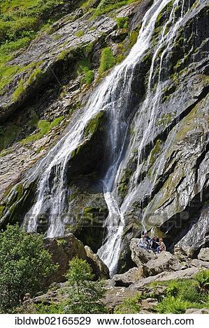 Stock Photo - Powerscourt Waterfall, Enniskerry, Wicklow Mountains, County Wicklow, Ireland, Europe. Fotosearch