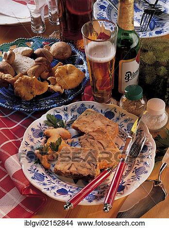 Prague-style wild mushroom terrine, Czech Republic, recipe available for a fee, Europe View Large Photo Image Picture - Prague-style wild mushroom terrine, Czech Republic, recipe available for a fee, Europe. Fotosearch