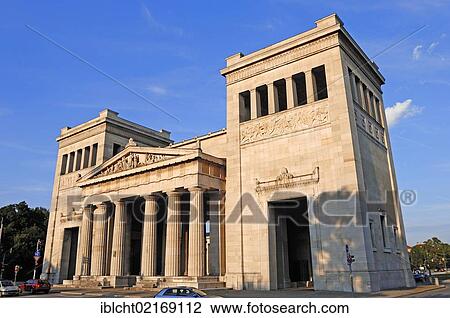 Stock Image - Propylaea on Koenigsplatz square, Munich, Bavaria, Germany, Europe, PublicGround, Europe. Fotosearch