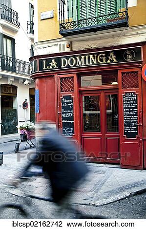Stock Image - Pub in Chueca district, Madrid, Spain, Europe. Fotosearch