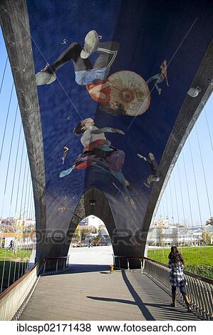 Puente del Invernadero bridge, in Madrid Rio, an ecological development in the city of Madrid, Spain, Europe View Large Photo Image Stock Photo - Puente del Invernadero bridge, in Madrid Rio, an ecological development in the city of Madrid, Spain, Europe. Fotosearch