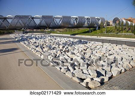 Puente Monumental de Arganzuela, Manzanares river, in Madrid Rio, an ecological development in the city of Madrid, Spain, Europe View Large Photo Image Stock Photo - Puente Monumental de Arganzuela, Manzanares river, in Madrid Rio, an ecological development in the city of Madrid, Spain, Europe. Fotosearch