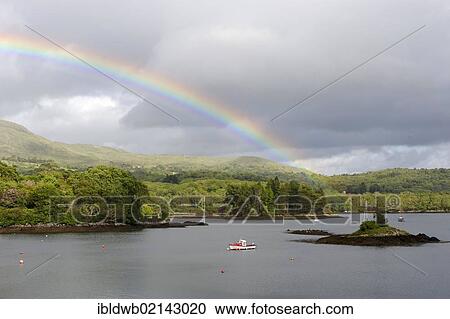 Rainbow over the bay of Glengarriff, County Cork, Ireland, Europe View Large Photo Image Stock Image - Rainbow over the bay of Glengarriff, County Cork, Ireland, Europe. Fotosearch