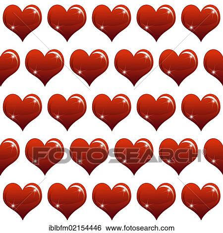 Stock Photograph - Red hearts, illustration. Fotosearch