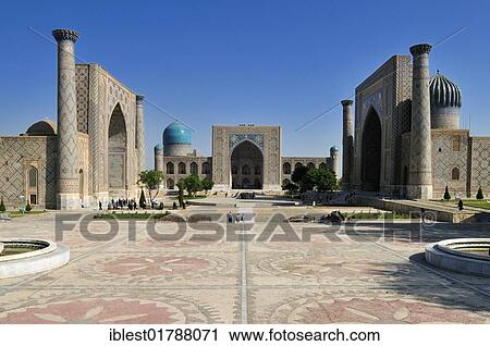 Registan Square in Samarkand, Unesco World Heritage Site, Silk Road, Uzbekistan, Central Asia, Asia View Large Photo Image Stock Image - Registan Square in Samarkand, Unesco World Heritage Site, Silk Road, Uzbekistan, Central Asia, Asia. Fotosearch