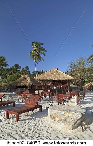 Stock Image - Resort at Andaman beach, Ko Lipe island, part of Tarutao National Marine Park, Thailand, Asia,, Asia. Fotosearch