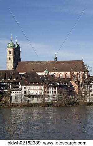 Rhine River with the Fridolin Minster, Bad Saeckingen, Waldshut district, Upper Rhine, Black Forest, Baden-Wuerttemberg, Germany, Europe, PublicGround, Europe View Large Photo Image Stock Photo - Rhine River with the Fridolin Minster, Bad Saeckingen, Waldshut district, Upper Rhine, Black Forest, Baden-Wuerttemberg, Germany, Europe, PublicGround, Europe. Fotosearch