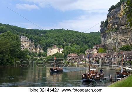 River Dordogne, La Roque Gageac, Dordogne, Perigord Noir, Aquitaine, France, Europe View Large Photo Image Stock Photo - River Dordogne, La Roque Gageac, Dordogne, Perigord Noir, Aquitaine, France, Europe. Fotosearch