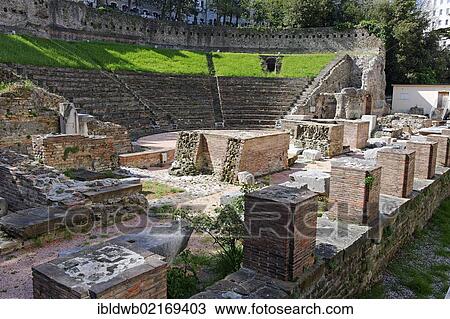 Roman theatre, Teatro Romano, Trieste, Italy, Europe View Large Photo Image Stock Image - Roman theatre, Teatro Romano, Trieste, Italy, Europe. Fotosearch