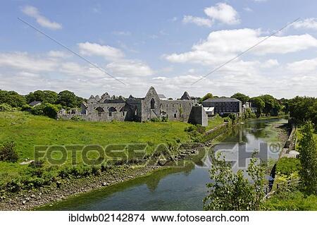 Ruins of the former Franciscan monastery, Askeaton on the River Deel, County Limerick, Ireland, Europe View Large Photo Image Picture - Ruins of the former Franciscan monastery, Askeaton on the River Deel, County Limerick, Ireland, Europe. Fotosearch