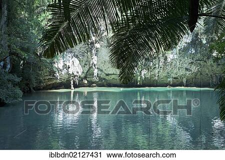 Stock Image - Sa Phra Nang, Holy Princess Pool, a hidden lagoon in Laem Phra Nang, Railay, Krabi province, Thailand, Asia. Fotosearch